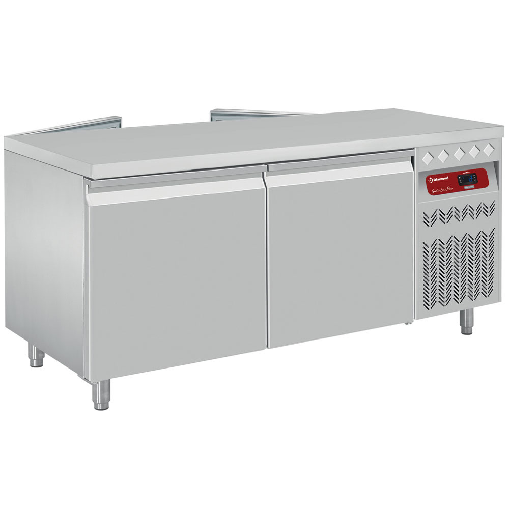 VENTILATED PASS THROUGH, REFRIGERATED TABLE, 2X2 DOORS GN 2/1, 365L.  DT181/22-P9 