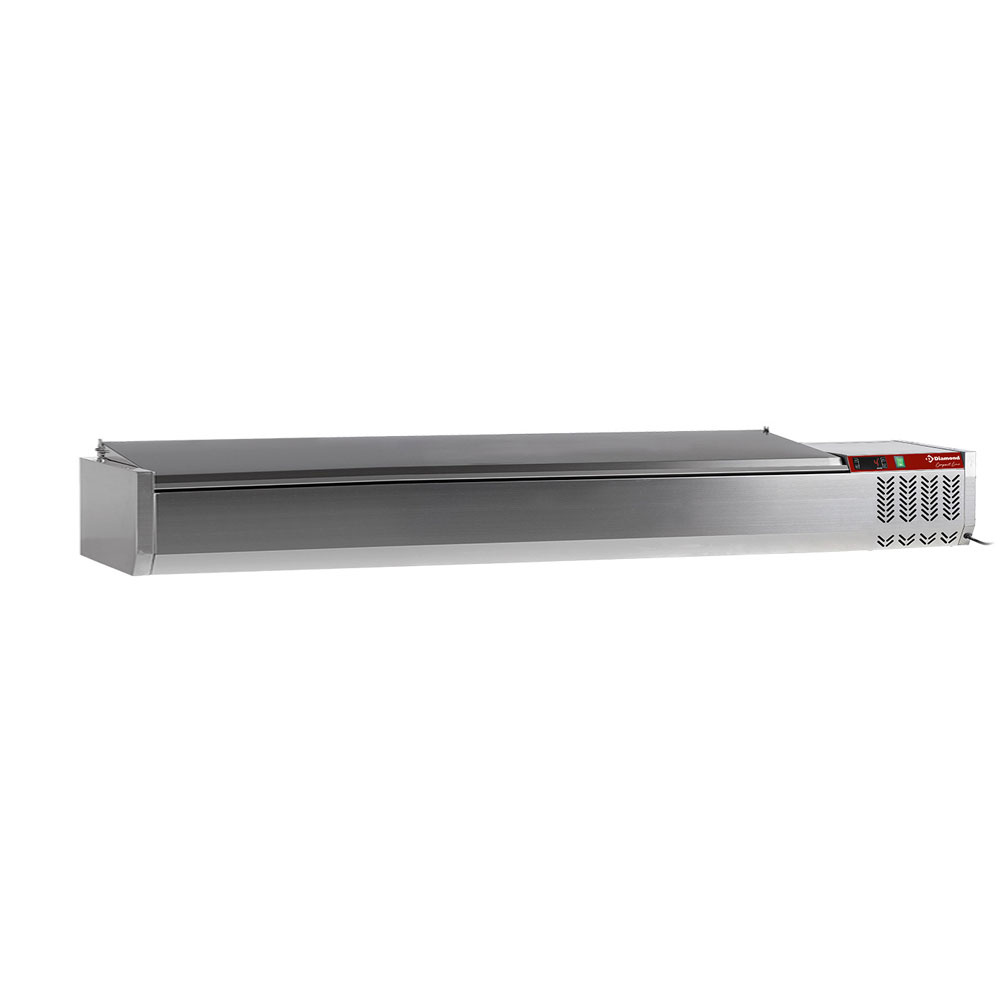 TOPPING SHELF 10X GN 1/4 - 150 MM WITH STAINLESS STEEL LID  SX200/CC-R6