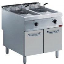 ELECTRIC FRYER 2 BASINS OF 15 LIT. ON UNDERCARRIAGE   E22/F30A8(230/3)-N