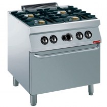 STOVE 4 FIRES 5,5 kW, GAS OVEN GN 2/1  G17/4BF8-N