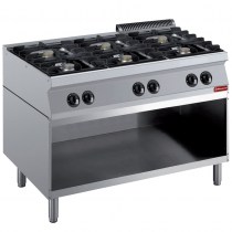 STOVE WITH 6 BURNERS 5,5 kW ON OPEN CUPBOARD  G17/6BA12-R