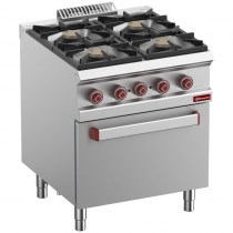 GAS RANGE 4 BURNERS WITH ELECTRIC OVEN GN 2/1      G7/4BFE7-N