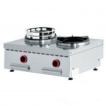 GAS FIRE WOK FOR TABLE, 2 FIRES  2x 13 kW    WGX2-8/T