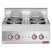 ELECTRIC RANGE 4 ROUND COOKING PLATES   E65/4P7T-N