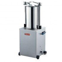 STAINLESS STEEL HYDRAULIC VERTICAL SAUSAGE FILLER, 25 L ON WHEELS    BSH-25B