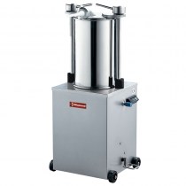 STAINLESS STEEL HYDRAULIC VERTICAL SAUSAGE FILLER, 35 L WITH WHEELS   BSH-35C