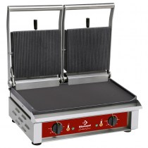 DOUBLE CONTACT-GRILL ENAMELLED PLATES   CONTACT DG2/SN   