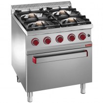 GAS RANGE 4 BURNERS WITH ELECTRIC OVEN GN 2/1      G7/4BFE7