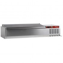 TOPPING SHELF 5X GN 1/4 - 150 MM, WITH STAINLESS STEEL LID  SX120/CC-R6