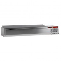 TOPPING SHELF 7X GN 1/4 - 150 MM WITH STAINLESS STEEL LID   SX160/CC-R6