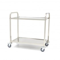 STAINLESS STEEL SERVING TROLLEY 2