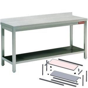 DISMOUNTABLE WORK TABLES WITH LOWER SHELF
