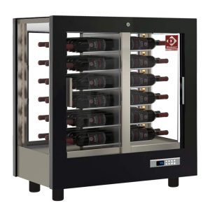 VINOTÉKA 216 L PRŮCHOZÍ ČERNÁ GVV-1/TR-R6