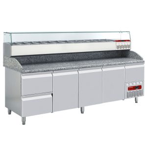 CHLADÍCÍ PIZZA STŮL  + PULTOVÁ VITRÍNA    TP361/P9_SX249G/PP9