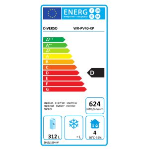 BELÜFTET 400 L EDELSTAHL WR-PV40-XP