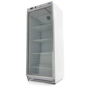 KÜHLSCHRANK GLASTÜR WEISS 600 L