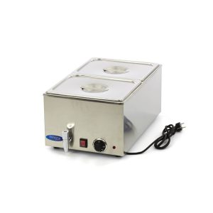BAIN MARIE MIT WASSERHAHN + 2 x 1/2 GN-BEHÄLTER