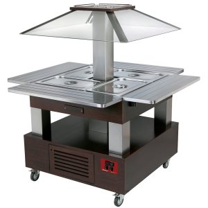 WARMES BAIN MARIE 4xGN 1/1-150 WENGE HOLZ CBM/4D-B1