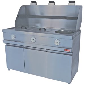 GAS FRITEUSE 3 RUNDES BECKEN MIKA/3-MC