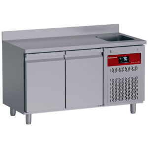Refrigerated table with sink DIAMOND DT131/P9H-DV