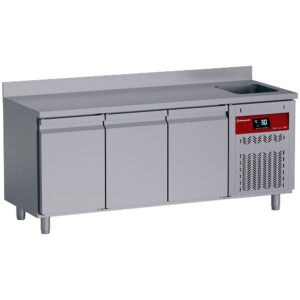 Refrigerated table with sink DIAMOND DT178/P9H-DV