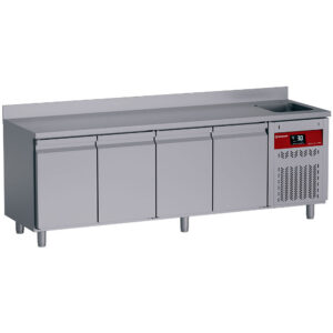 Refrigerated table with sink DIAMOND DT224/P9H-DV