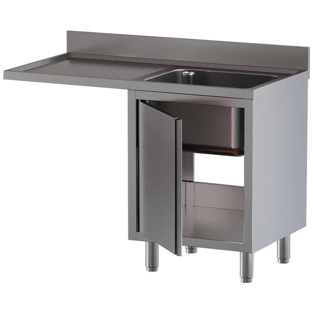 001-L1411-VAD-SS3-big SINK TABLE FOR DISHWASHER L1411/VAD-SS3