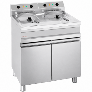 Elektro Friteuse 2x 14 L mit Unterschrank WR-EF28-E2