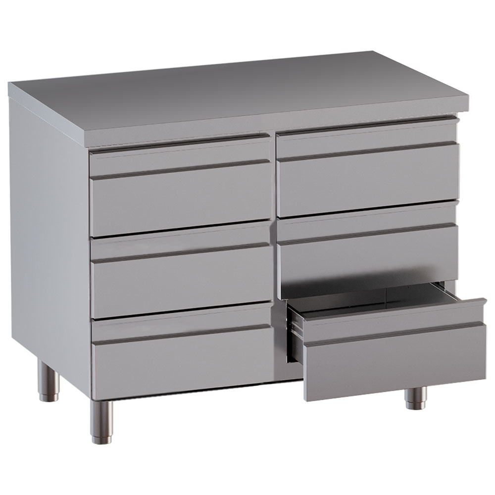 001_TACS107-SA7-big WORK TABLE WITH 6 DRAWERS TACS107-SA7