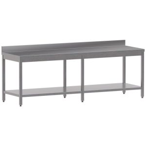 WORK TABLE WITH UNDERSHELF + REAR UPSTAND TL2261A