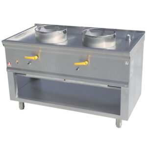 Gas wok stove ASIA1-C2L 2 burners Ø290 mm