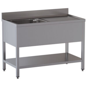 SINK TABLE WITH UNDERSHELF L1011/6D-SD1